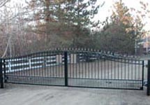 Residential driveway gates